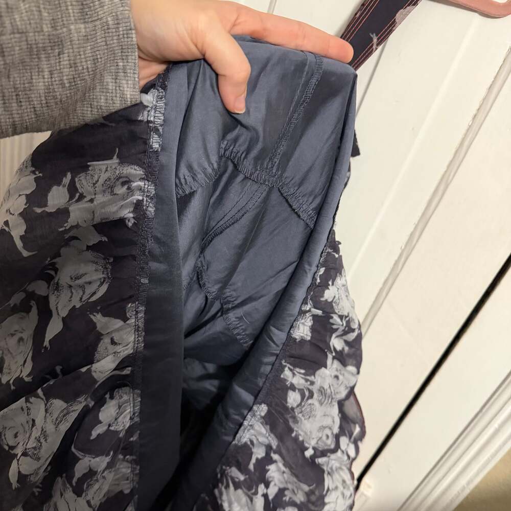 Current Air Tiered Dark Navy Floral Dress Small - Picture 6 of 8